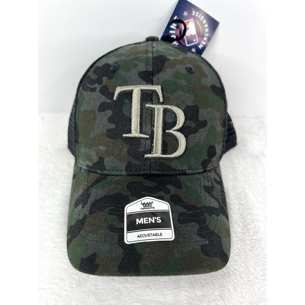 Tampa Bay Rays Baseball Cap Hat SnapBack Adjustable Green Camo Fan Favorite New